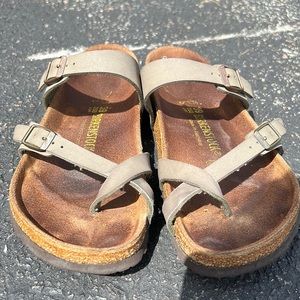 Birkenstock Mayari Sandals, Stone. Size 39